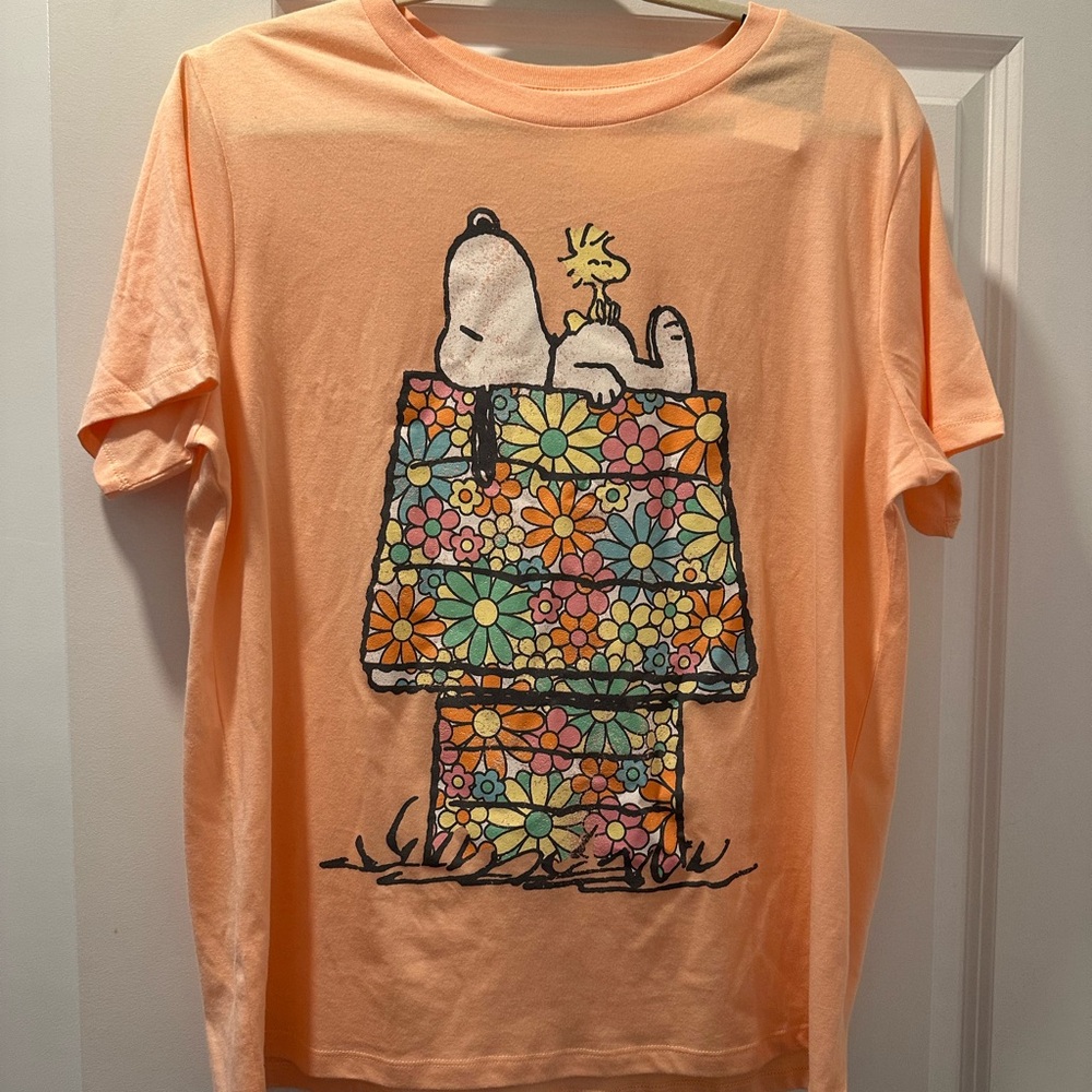 Peanuts Snoopy Floral Orange Tee